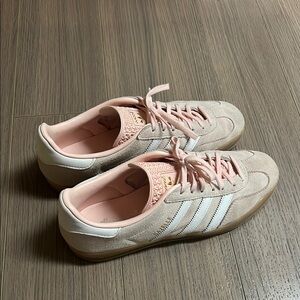 Adidas Pink and White Retro Sneakers